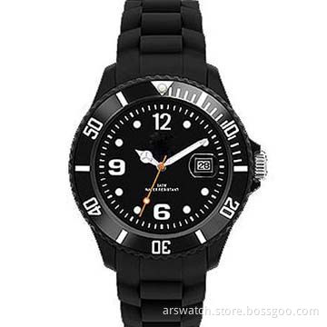 New plastic promotional watches, silicone strap, Japanese or Chinese movement